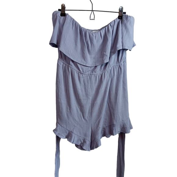 NWT Allie Rose Off The Shoulder Sleeveless Lavender Romper Size L - Picture 1 of 9